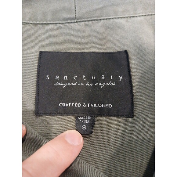 Sanctuary Women's Vest Olive Green Tie Waist Tunic Sleeveless Top Size Small - Picture 8 of 12